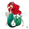 Princess Ariel Christmas Lights PNG Disney Xmas File.jpg