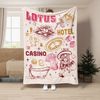 Lotus Hotel & Casino Stamps Percy Jackson and the Olympians Blanket Greek Mythology Blanket Rick Riordan Bookish Blanket , Book Lover Gifts,.jpg