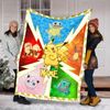 Eevee Pikachu Blanket  Bulbasau Charmander Squirtle Fleece Blanket  Eevee Evolution Anime Throw Blanket for Bed Couch Sofa.jpg