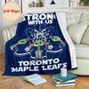 Toronto Maple Leafs Baby Yoda Fleece Blanket The Force Strong.jpg