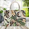 Women PU leather Handbag tote top handles unique Butterfly moth olive green design cottage core beautiful spring summer colors purse.jpg