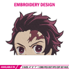 Tanjiro Peeker Embroidery Design, Demon slayer Embroidery, Embroidery File, Anime Embroidery, Digital download.jpg