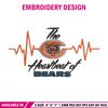 The heartbeat of Chicago Bears embroidery design, Bears embroidery, NFL embroidery, sport embroidery, embroidery design. 1.jpg