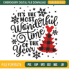 Disney It's The Most Wonderful Time Of The Year Embroidery Designs, Christmas Machine Embroidery Design - Premium & Original SVG Cut Files.png