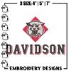 Davidson College logo embroidery design, Sport embroidery, logo sport embroidery, Embroidery design, NCAA embroidery.jpg