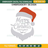 Merry Christmas Everyone Embroidery Design File, Santa Embroidery Design File.jpg