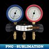 Refrigerant Gauges with Teeth  Cigar - PNG Transparent Digital Download File for Sublimation - Instantly Transform Your Sublimation Projects