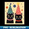 Cat lovers Party Hats for Party Cats - Aesthetic Sublimation Digital File - Boost Your Success with this Inspirational PNG Download