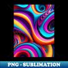 Psychedelic trippy vibrant trendy color 3D pattern - Artistic Sublimation Digital File - Add a Festive Touch to Every Day