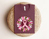 Cancer Sunflower Shirt, Cancer Awareness Shirt, Cancer Family Support Shirt, Pink Ribbon Shirt, Cancer Fighter Shirt, Pink Day Sweatshirt.jpg