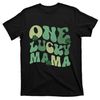TeeShirtPalace  Womens One Lucky Mama St Patricks Day Mom Mother Groovy T-Shirt.jpg