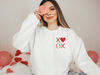 XOXO Sweatshirt, Valentines Day Sweatshirt, Valentine Day Shirt, Valentine Shirt, Sweatshirt For Women, Xoxo, Plus Size Sweater.jpg