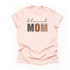 Blessed Mom, Gift for Mom, Blessed Mom with Animal Print Letters Design on premium Bella + Canvas unisex shirt, 2X, 3X, 4X, plus sizes.jpg