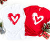 Couple Matching Heart Shirt, Color Matching Heart Shirt, Heart Brush Tshirt, Heart Tee, Valentines Shirt, Gift For Valentine, Vintage Heart.jpg