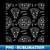 Pizza Pattern simple line art illustration - Artistic Sublimation Digital File