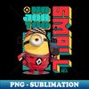 Minions Despicable Me 4 No Job Too Small - Vintage Sublimation PNG Download