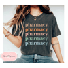 Boho Pharmacy Shirt, Pharmacy Tech Shirt For Pharmacist, Pharmacy Technician Student Crew Neck, Graduation Gift, T-Shirt.jpg