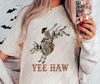 Yee Haw Cowboy Skeleton Bull Riding On A Skeleton Bull Shirt Halloween Matching Family Shirt Great Gift Ideas Men Women.jpg