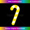 Yellow Candy Cane Christmas Design 1 - Digital Sublimation Download File