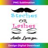 Staches or lashes Auntie Loves you - funny gender reveal 1 - Digital Sublimation Download File
