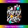 Funny Happy Easter Easter Eggs With Easter Bunny Rabbit Ears 0255.jpg