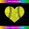Softball Heart Mom Matching Team - Contemporary PNG Sublimation Design - Ideal for Imaginative Endeavors