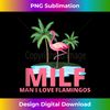 MILF Man I Love Flamingos Funny Flamingo Beach Mom Tank Top - PNG Transparent Sublimation File