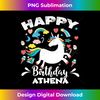 happy birthday Athena name personalized funny unicorn  1 - PNG Transparent Digital Download File for Sublimation