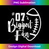 Number 07's Biggest Fan Football Player Mom Dad Family 1 - Modern Sublimation PNG File