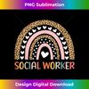 Social Worker Rainbow Leopard 2023 School Social Worker tee - Creative Sublimation PNG Download