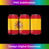 Cool Patriotic Beer Cans Espana Spain w Spanish Flag Tank Top - PNG Transparent Digital Download File for Sublimation