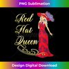 s Red Hat Queen with Red Dress  1 - Artistic Sublimation Digital File