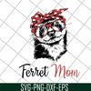 MTD1702109-Ferret mom svg, Mother's day svg, eps, png, dxf digital file MTD1702109.jpg