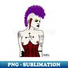 Goth Pinup - Instant PNG Sublimation Download - Perfect for Sublimation Mastery