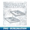 Parquet Courts - Technical Drawing - Instant PNG Sublimation Download