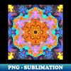Psychedelic Hippie Orange and Blue - High-Resolution PNG Sublimation File
