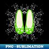 Cute lime ladies pumps on mandala pattern - Unique Sublimation PNG Download - Perfect for Sublimation Mastery