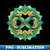 Mandala Green Yellow - Unique Sublimation PNG Download