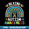 Be Kind Autism Awareness Month Blue Leopard - Elegant Sublimation PNG Download