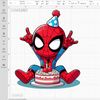 Spider-Man with birthday cake.jpg