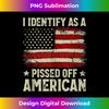 Vintage American Flag I Identify As A Pissed Off American Tank Top - High-Quality PNG Sublimation Download