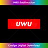 uwu  Red Box 1 - Vintage Sublimation PNG Download