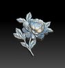 3D Model STL file Bas-relief Peony Flower