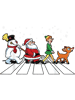 Funny Santa Snowman Elf Reindeer Christmas Abbey Road Men .png