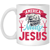 Eagle Icon, American Needs Jesus, American Eagle, Jesus Love Gift White Mug.jpg