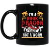 Love Book, I Am A Book-dragon, Not A Bookworm, Retro Book Gift Black Mug.jpg