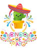 Cinco De Mayo Let_s Fiesta ,nacho cactus cinco de mayo boys girls and kids .png