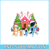 CRM13112317-Bluey And Candy House PNG, Christmas Tree PNG, Bluey And Santa Claus PNG.png