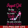 BD0044-August girl she slays, she prays she's beautiful bold she smiles at her haters like a boss in control svg, birthday svg, png, dxf, eps digital file BD004
