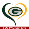 NFL0000158-Green Bay Packers heart, svg, png, dxf, eps file NFL0000158.jpg